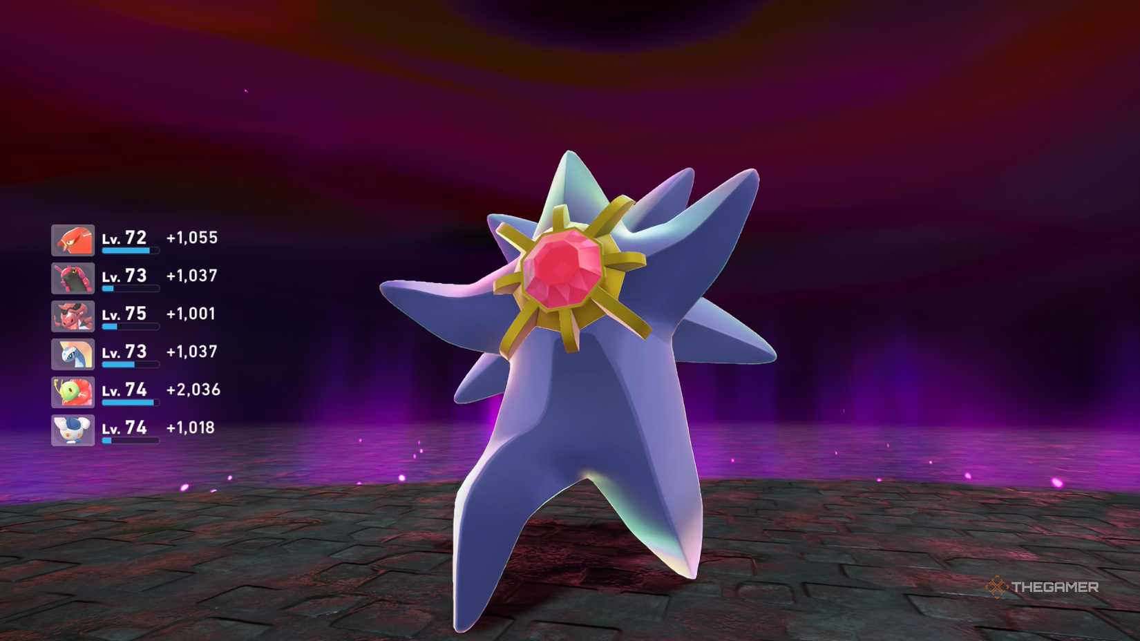 The player defeats Mega Starmie in Pokemon Legends: ZA.