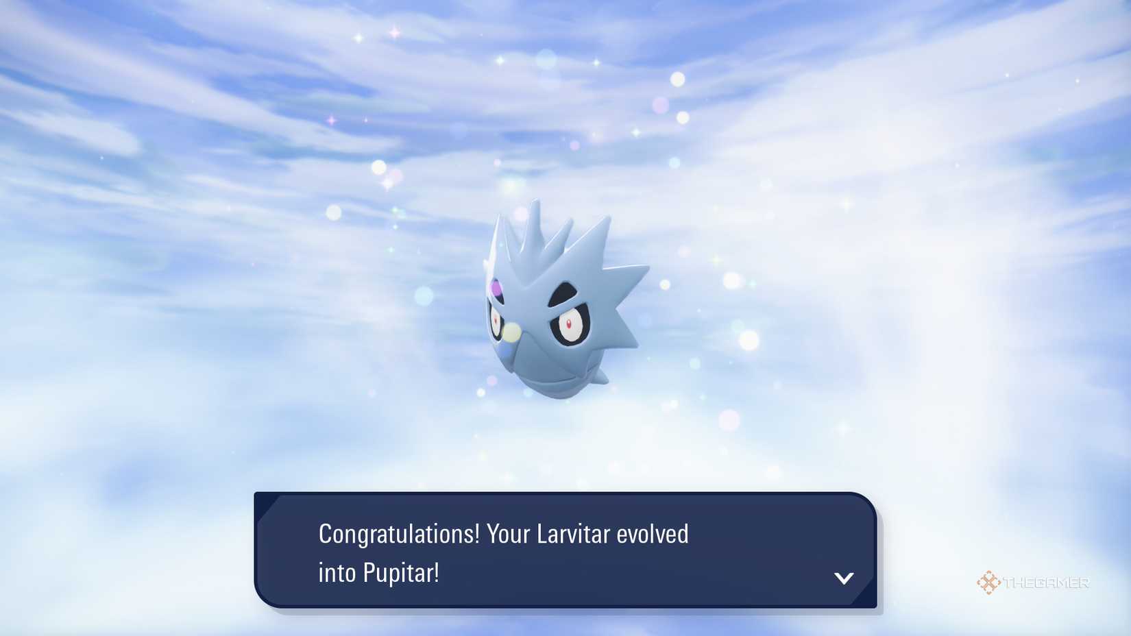 A Pupitar after evolution in Pokemon Legends ZA.