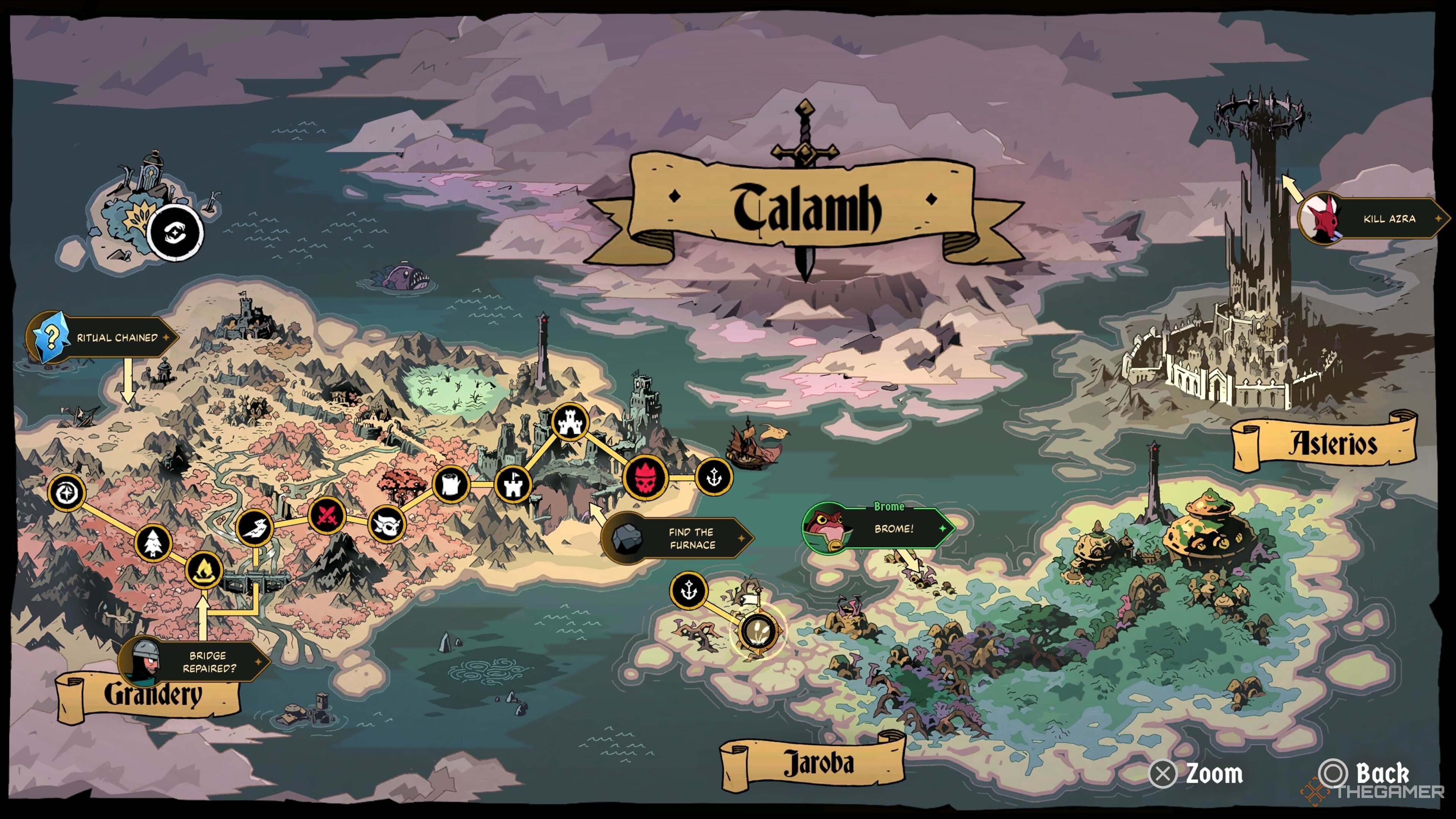 The location of Brome in Absolum.