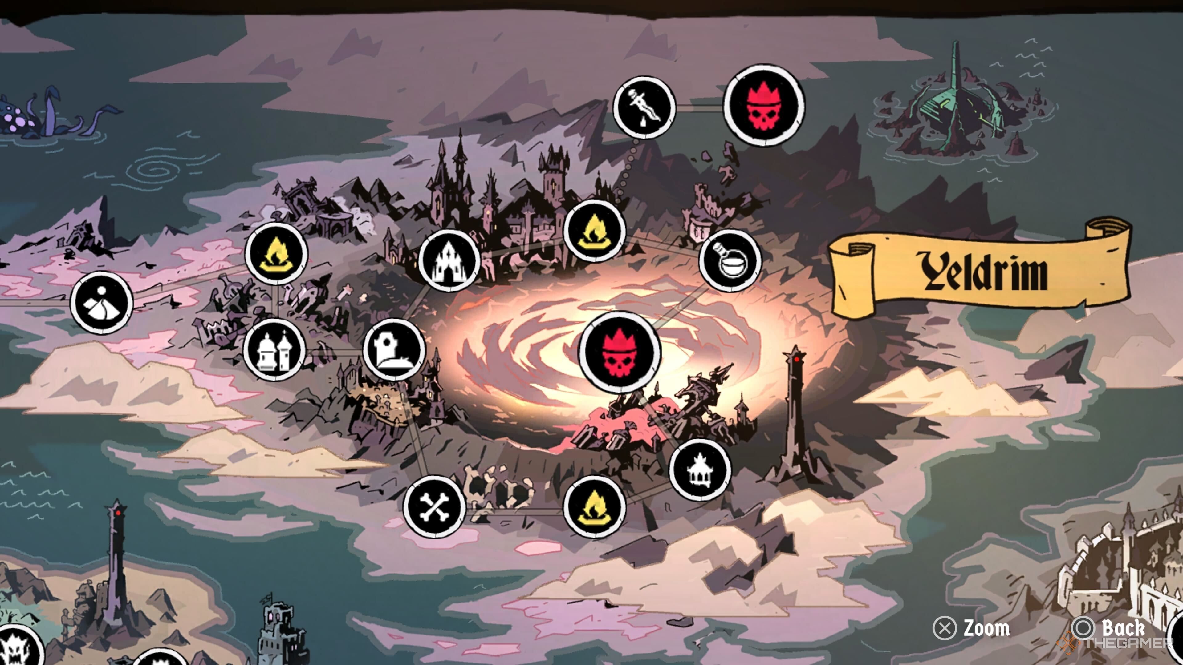 A map of Yeldrim in Absolum.