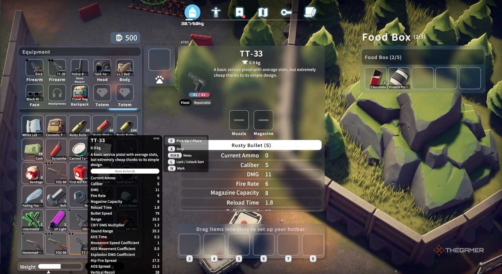 تجزیه و تحلیل یک سلاح در فرار از Duckov.-1