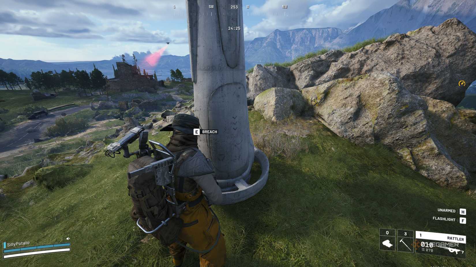 Arc Raiders breaching the Arc Probe.