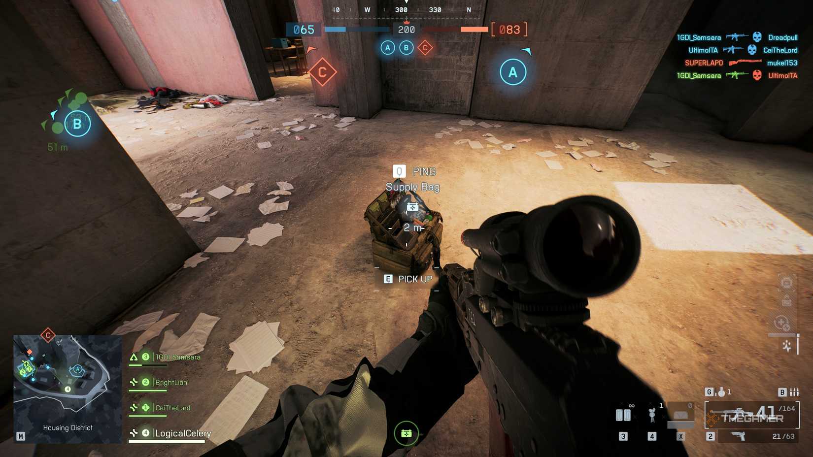 Baldur's Gate 3 player looks at the Supply Bag on the floor.