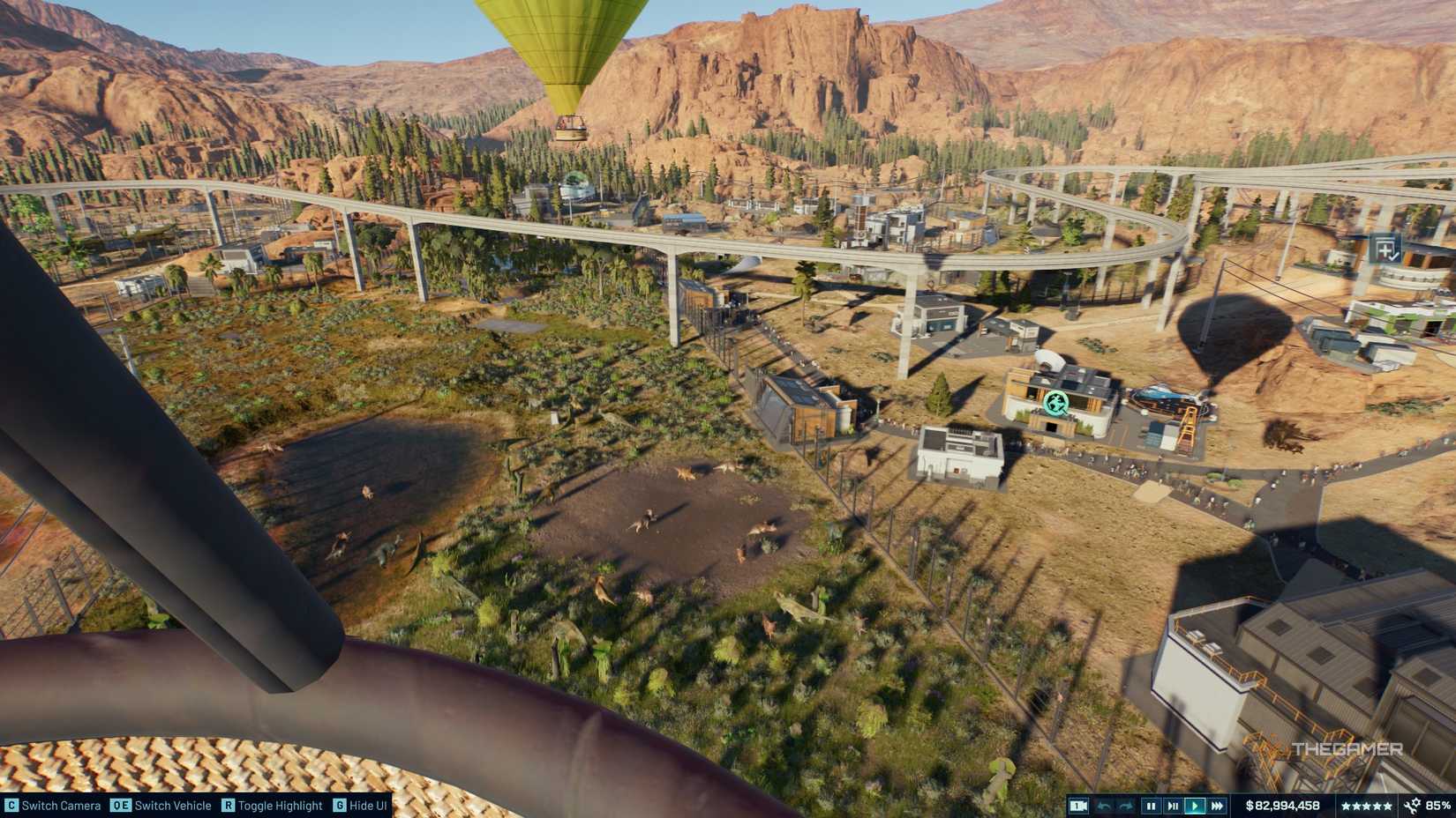 Balloon tour in Jurassic World Evolution 3.