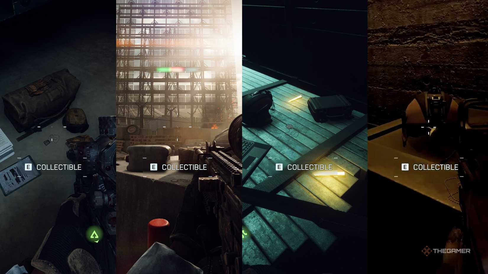 Battlefield 6 Four sets of dog brands side by side.