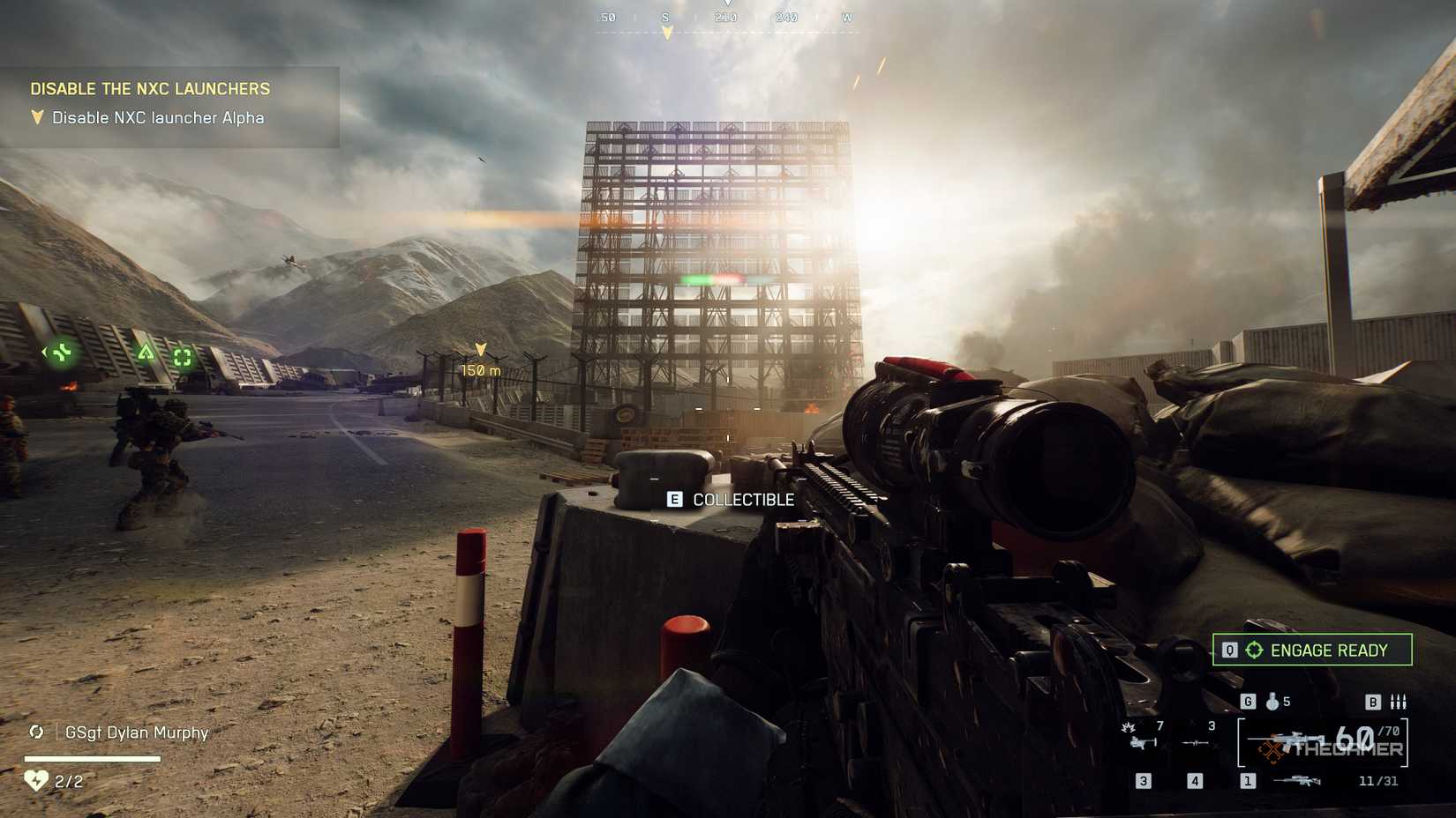 Battlefield 6 player looking at dog brands next to the radar field.