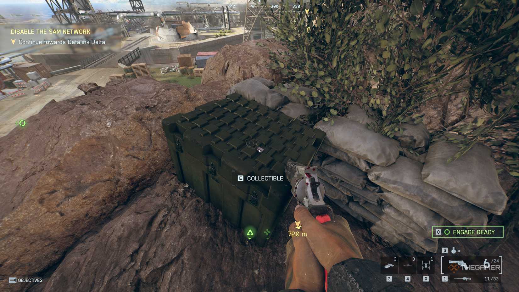 Wandering Area Plaayer Player is looking at green tags on dog tags