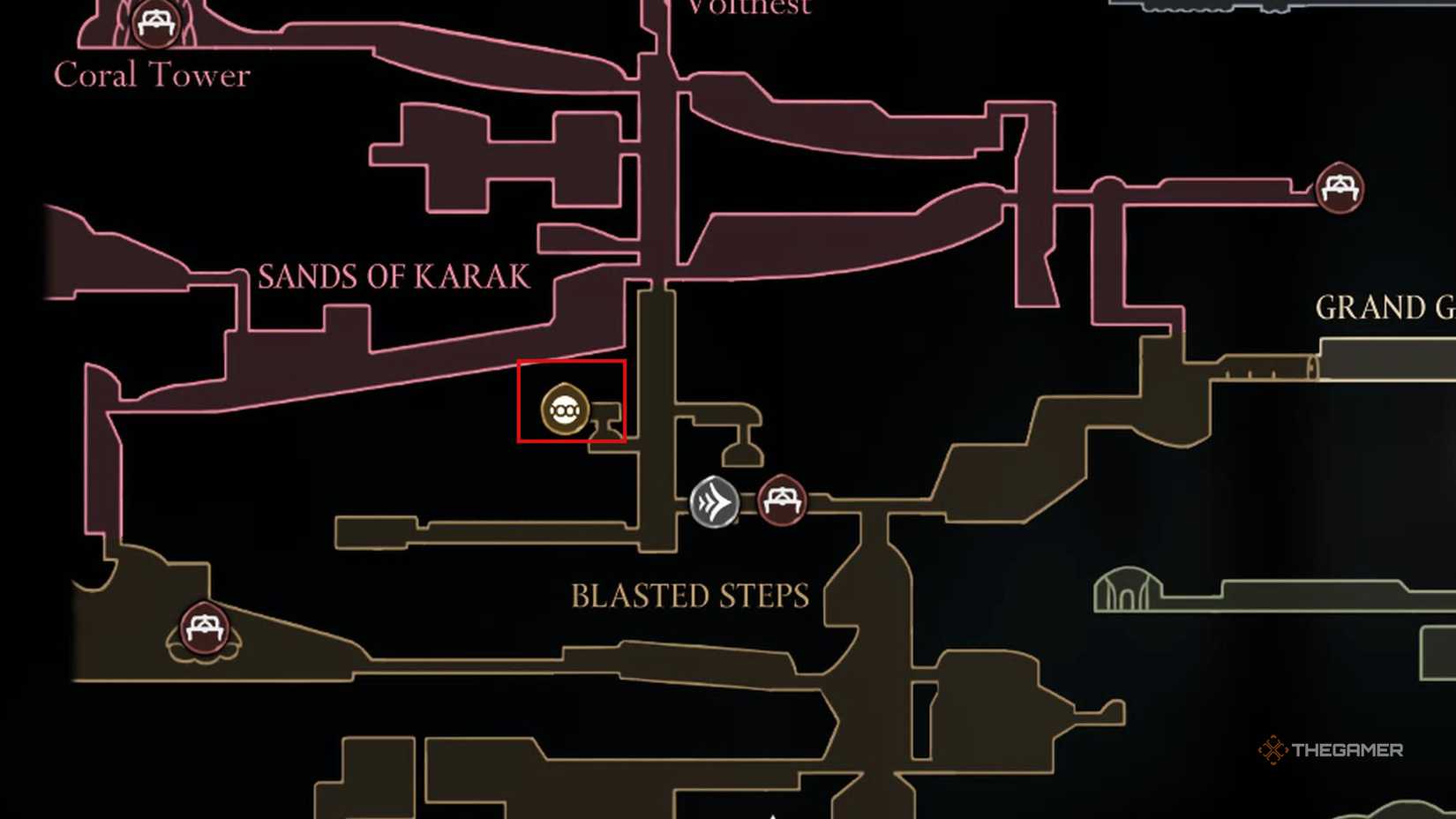 Hollow Knight: Blasted Steps Spool piece location in Silksong.