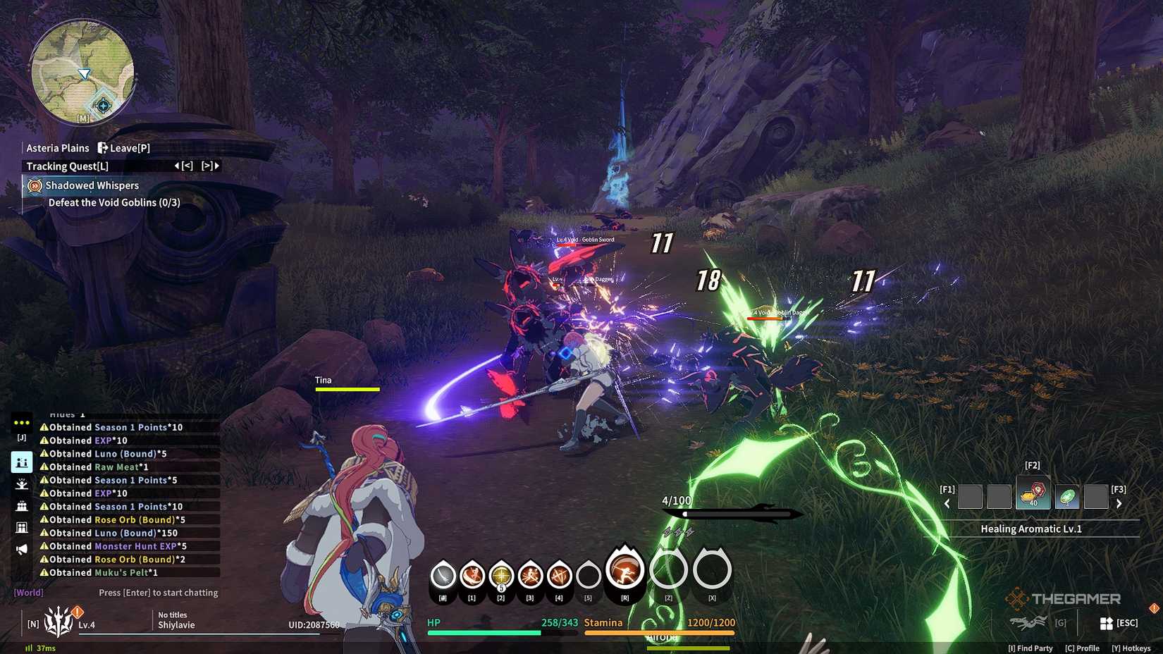 Blue Protocol_ Star Resonance Attacking Void Goblins with flash like a storm.