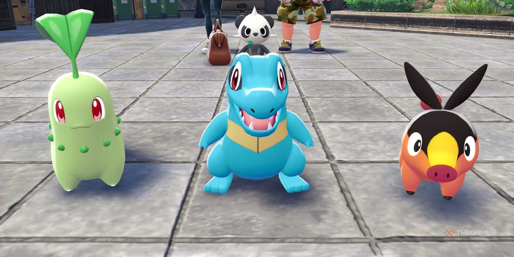 Chikorita Totodile and Tepig in Pokemon Legends ZA.