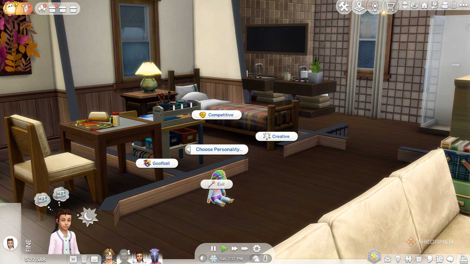 There is a choice of an imaginary personality of friends in adventure.