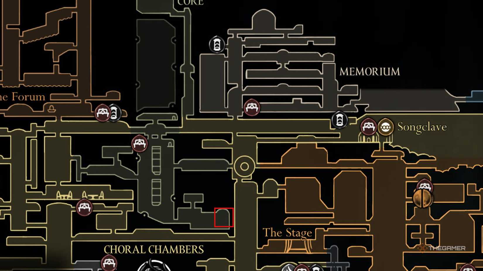 Hollow Knight: Silksong's Gear Core Spool Piece Location.