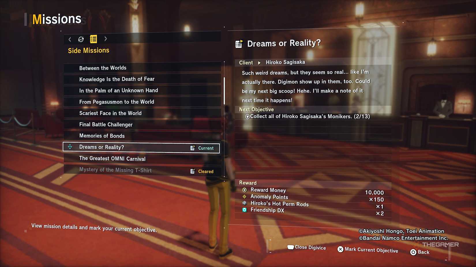 Details for Dream or Reality Quests in Digimon Story: Time Stranger.