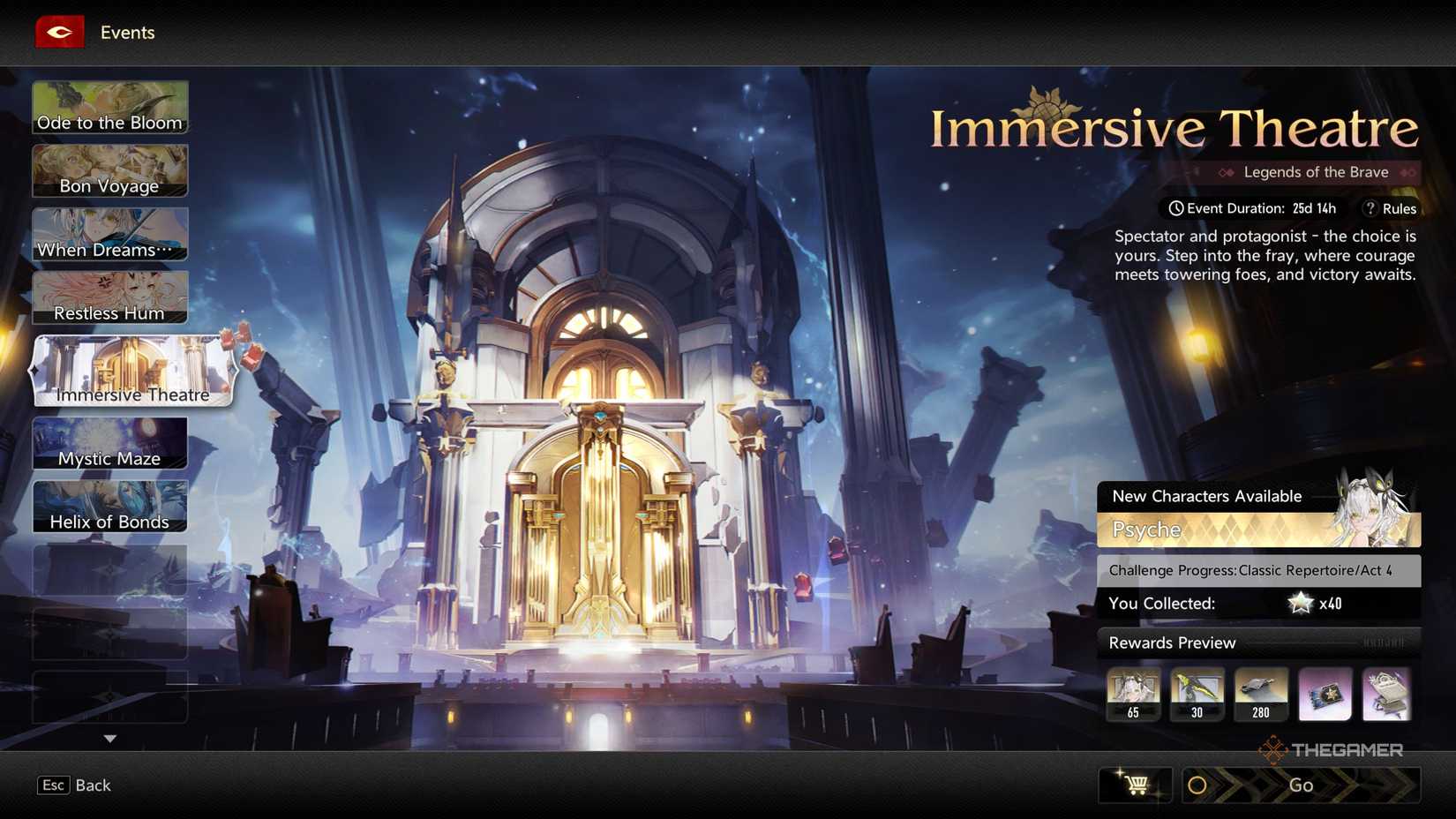 Duet Night Abyss Immersive Theater to unlock Psyche and other limited characters.