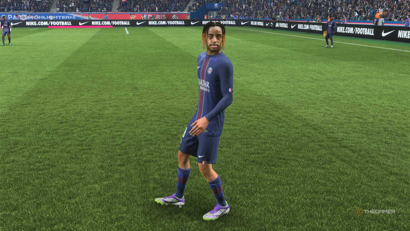 The Best Left Wings Bradley Barcola on the pitch in EA Sports FC 26.