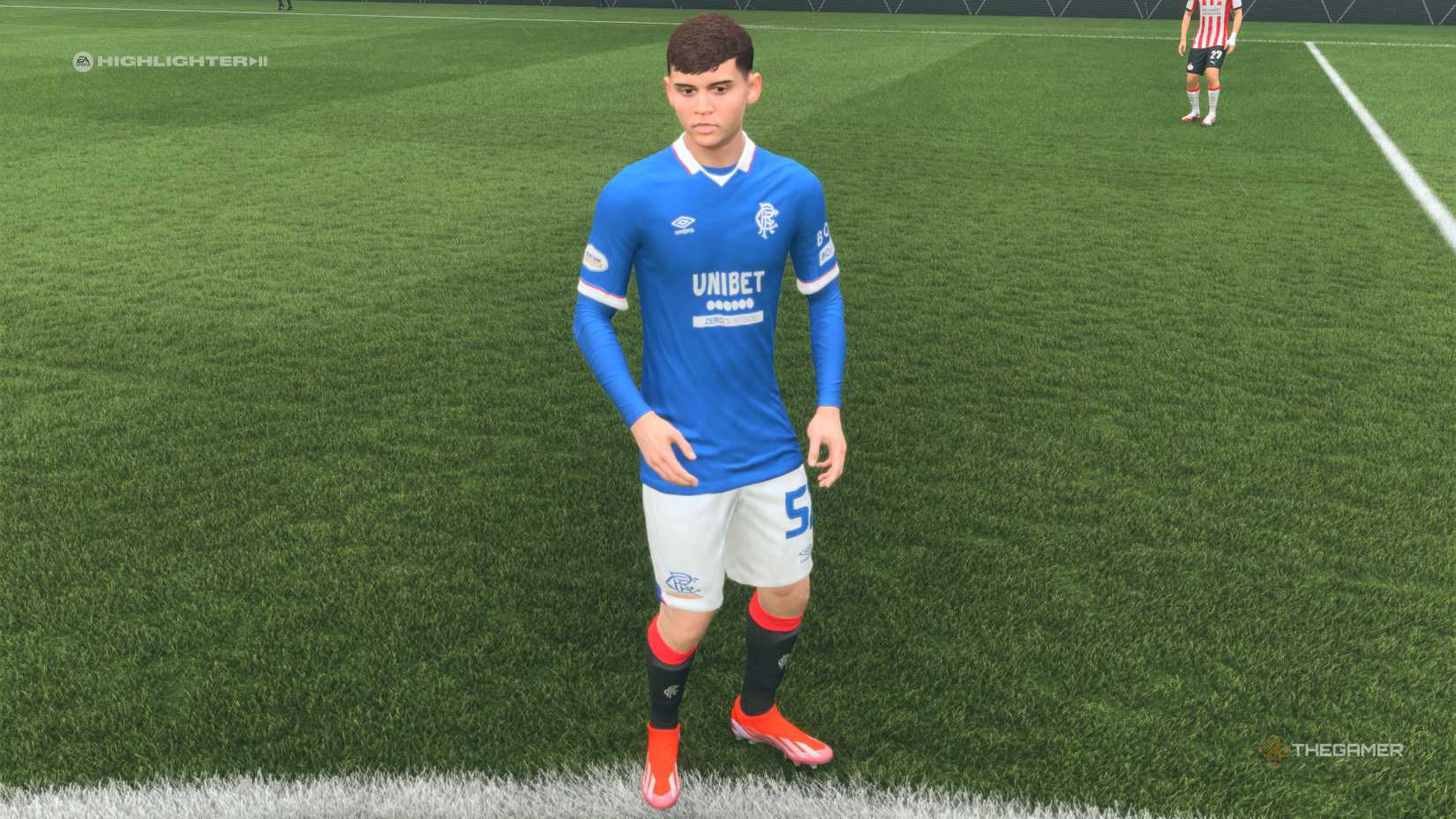 The best young left -wing Findlay Curtis on the pitch in EA Sports FC 26.
