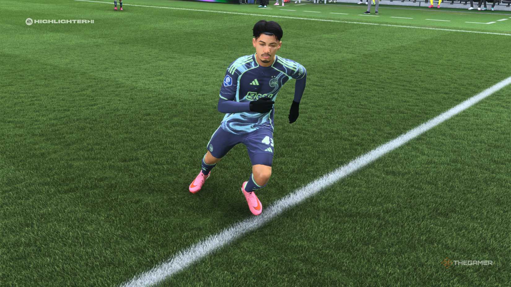 The best young left wing Rayane Bounida on the pitch in EA Sports FC 26.