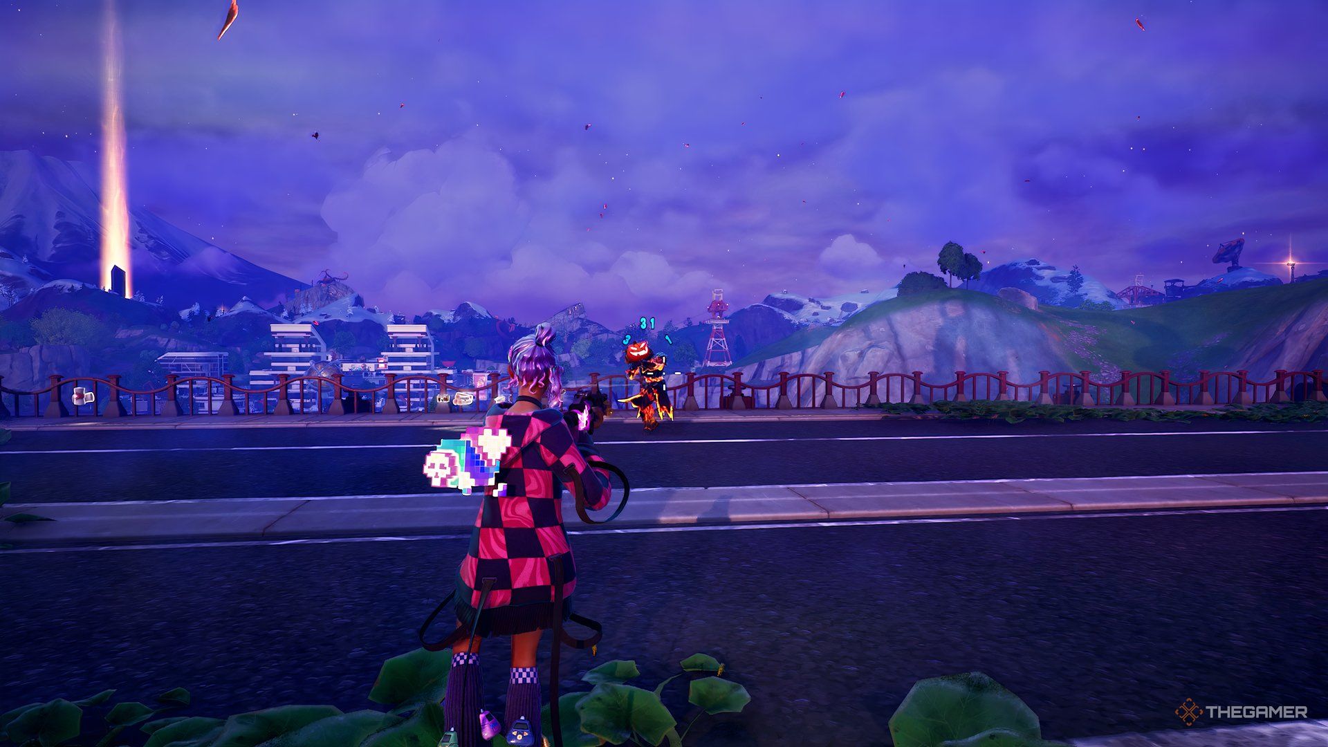 Fortnite - fighting a Fortnitemares Knight NPC.