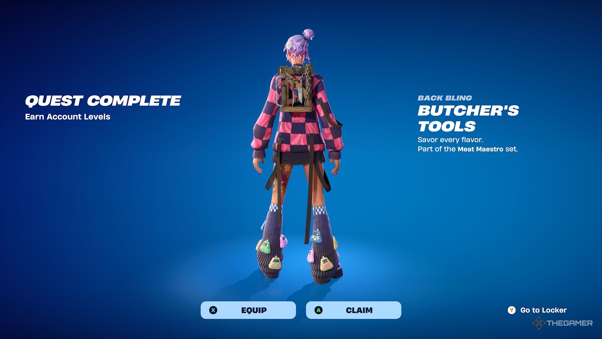 Fortnite Fortnitemares Quest Back Bling reward.