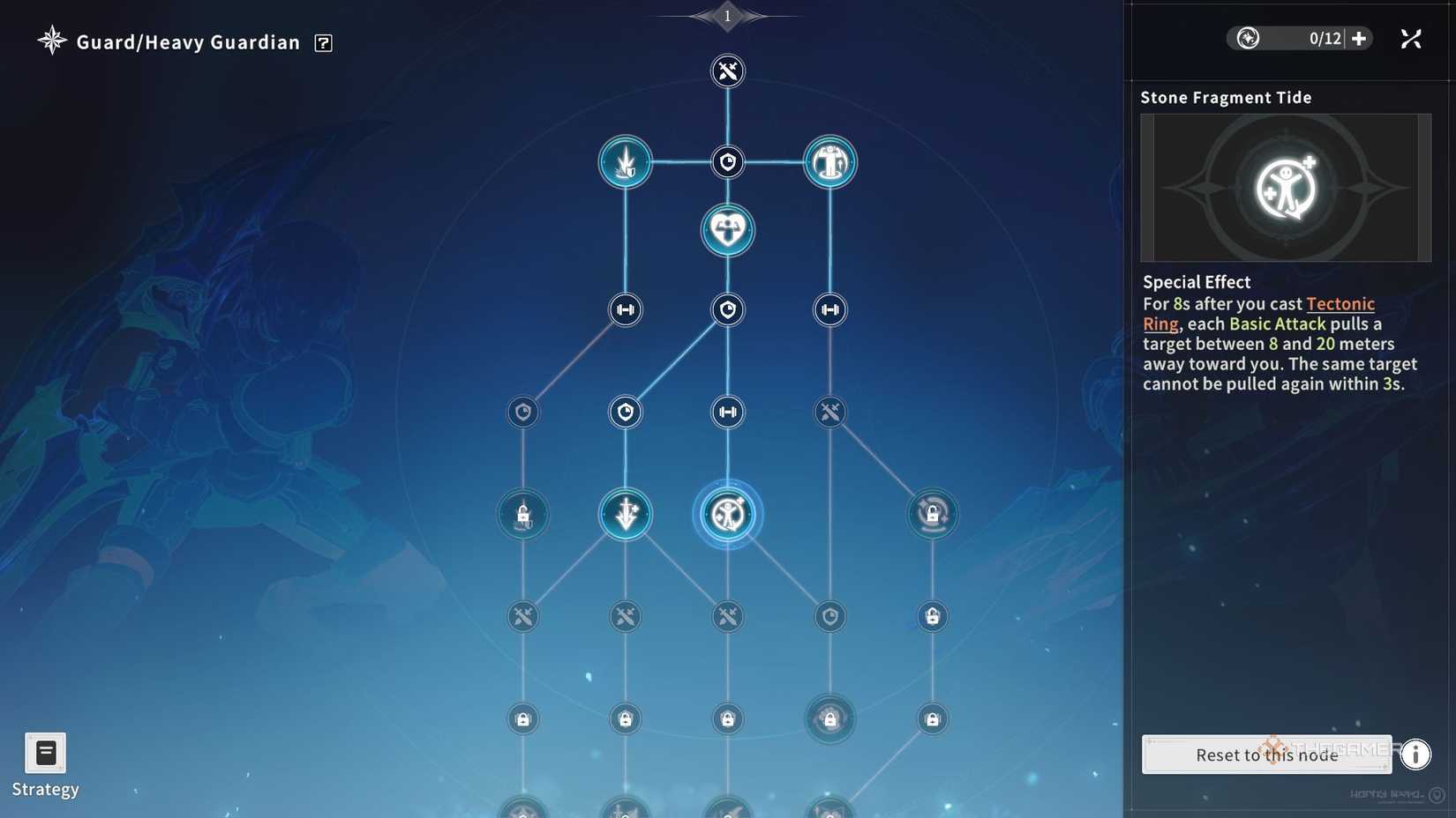 Gaining Stone Fragment Tide as a Heavy Guardian in Blue Protocol Star Resonance.