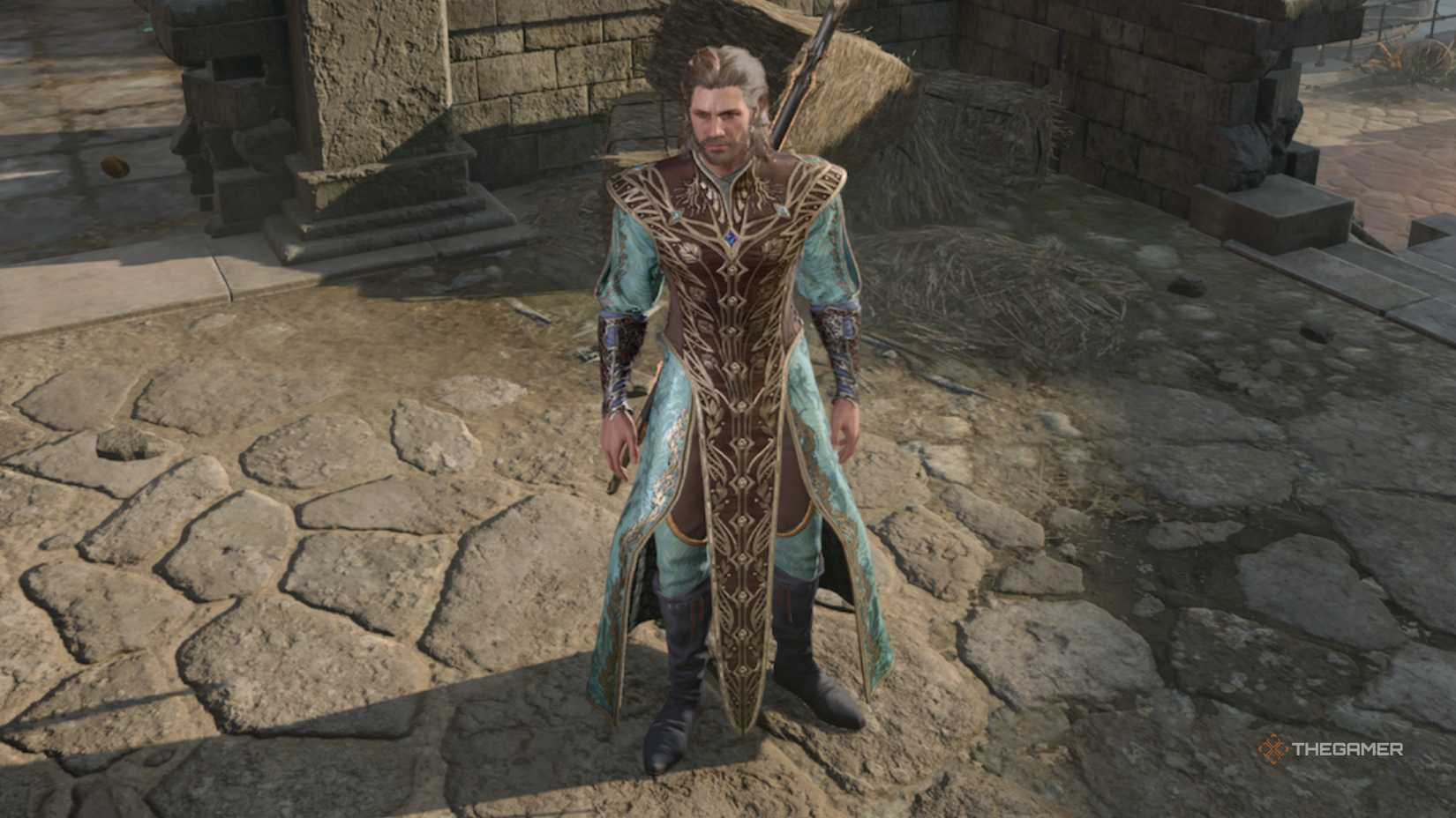 Gale waiting in camp in Baldur's Gate 3.