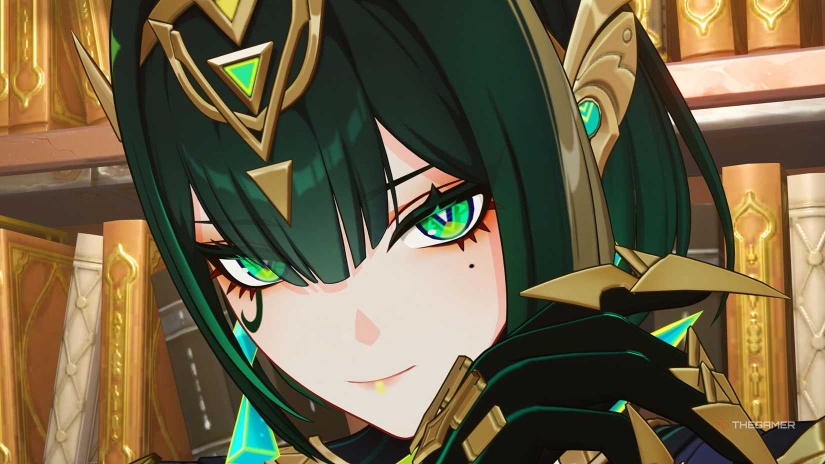 Genshin Impact Nefer sassy pose at Curatorium of Secrets.