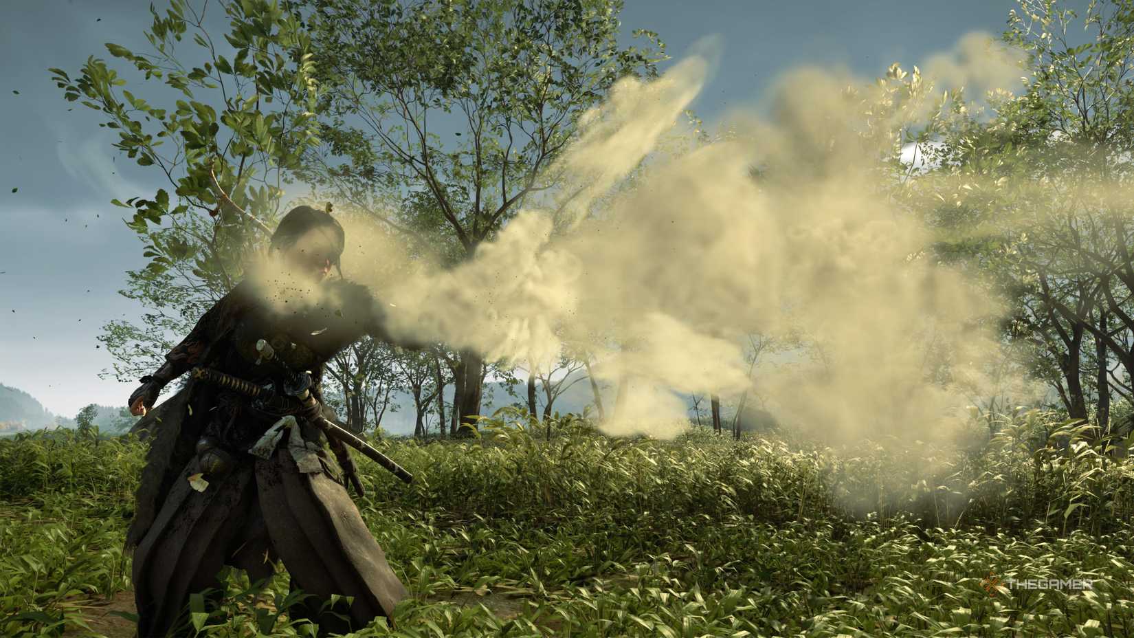 Atsu using the Metsubishi in Ghost of Yotei