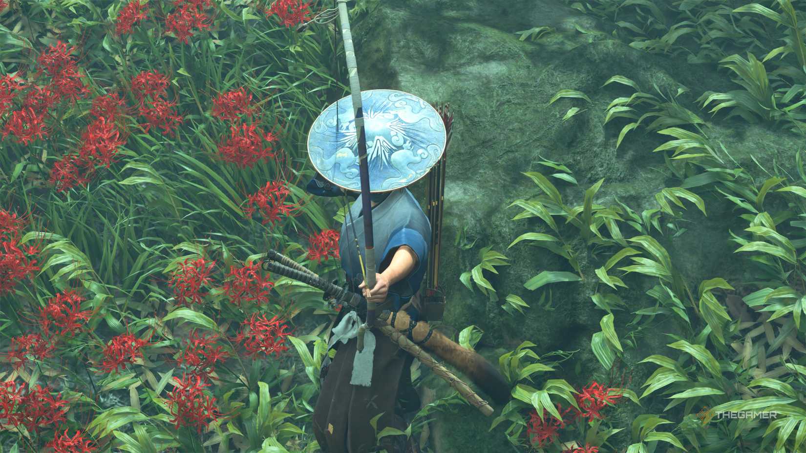 Atsu using a Yumi in Ghost of Yotei