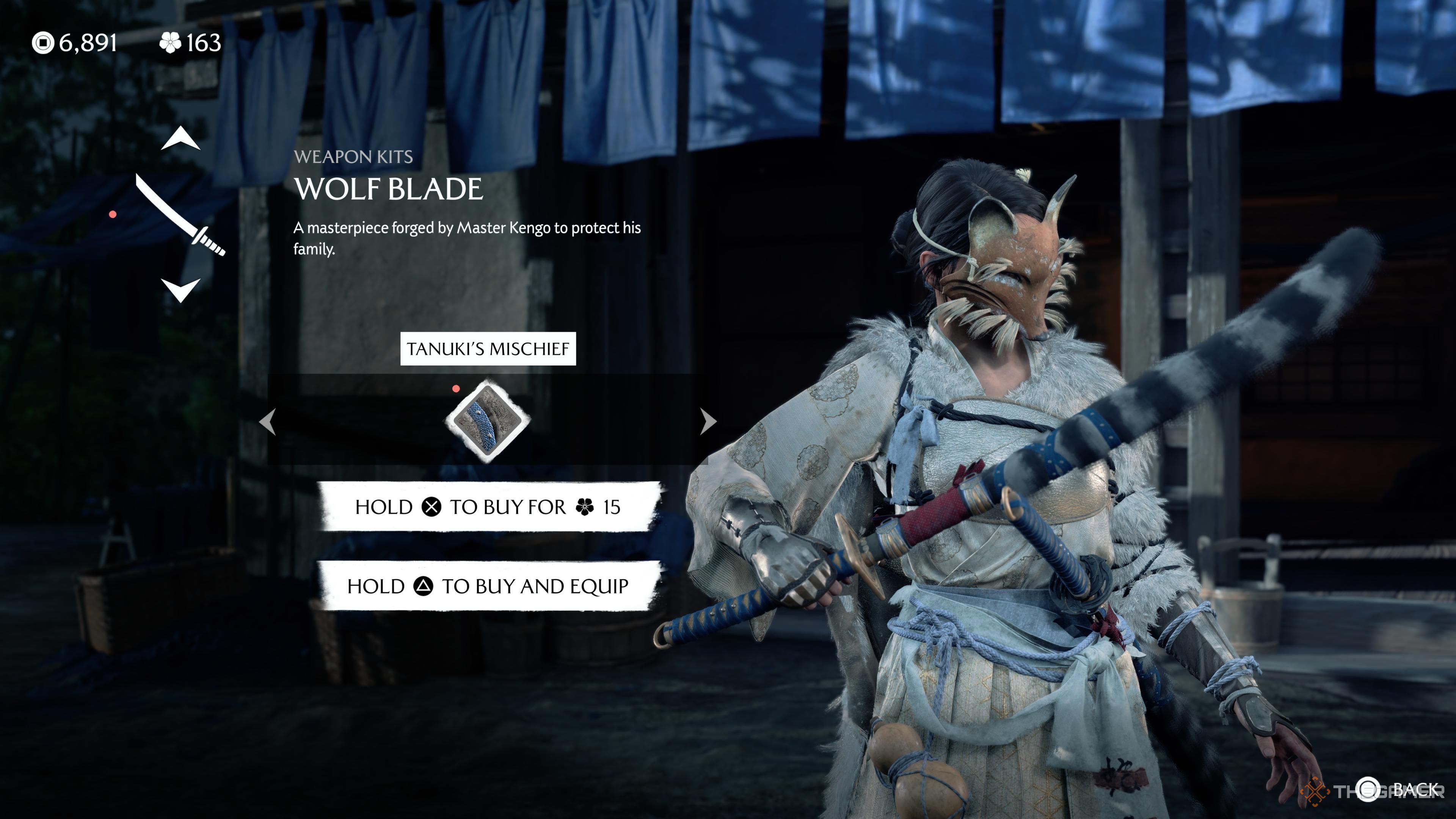 The Tanuki's Mischief weapon kit in Ghost of Yotei.