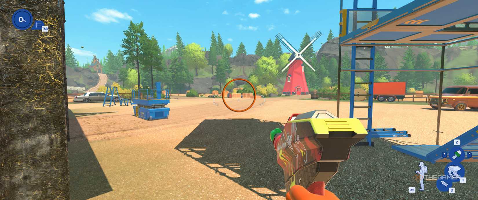 Gnome by the farm in powerwash simulator 2.