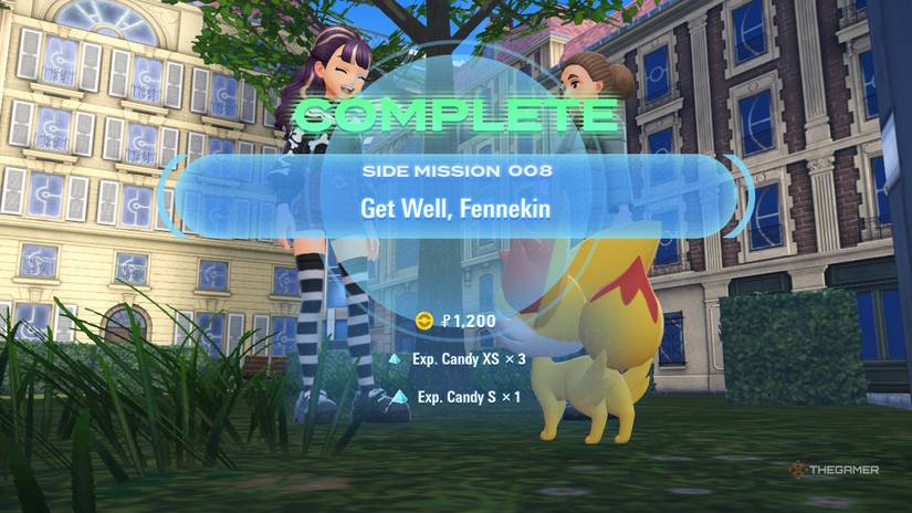 Side Mission completion screen in Pokemon Legends Z-A.