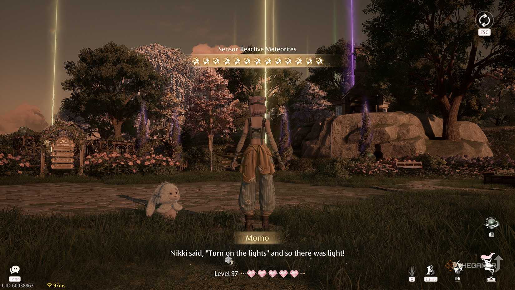 Nikki collecting Infinity Nikki stars.