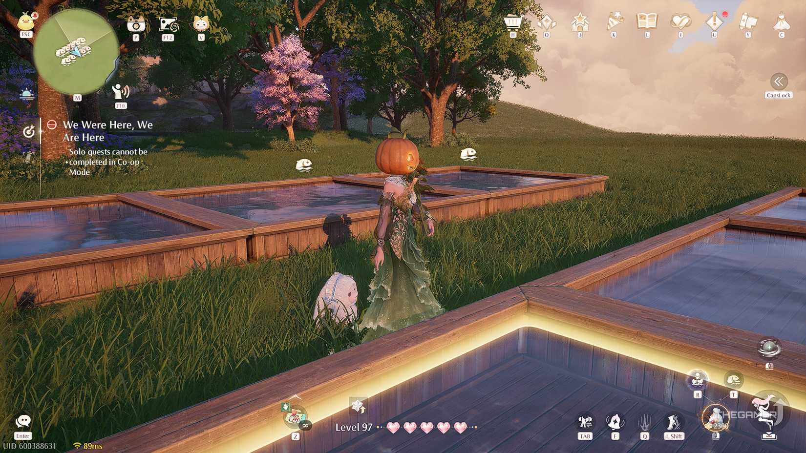 Infinity Nikki Nikki surrounded by a fish pond.