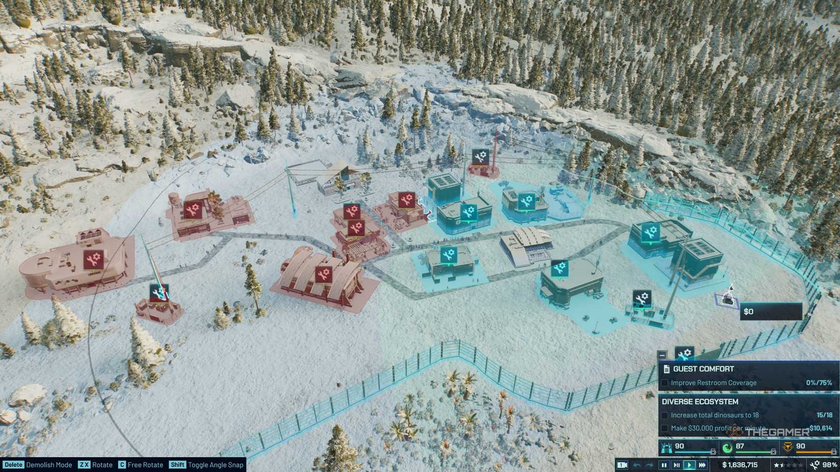 Coverage after maintenance in Jurassic World Evolution 3.