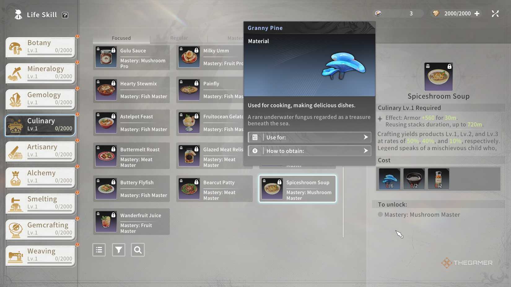All Crafting Life Skills And How To Improve Your Mastery In Blue ...