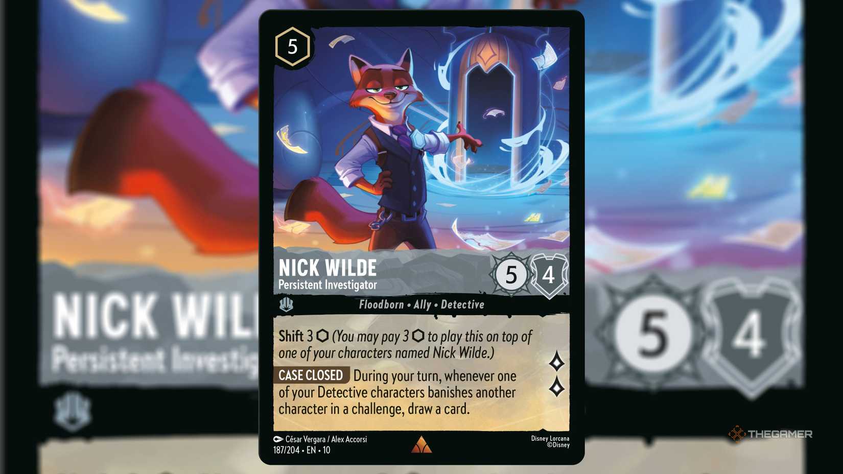 Nick Wilde Zootopia Disney Lorcana Card.