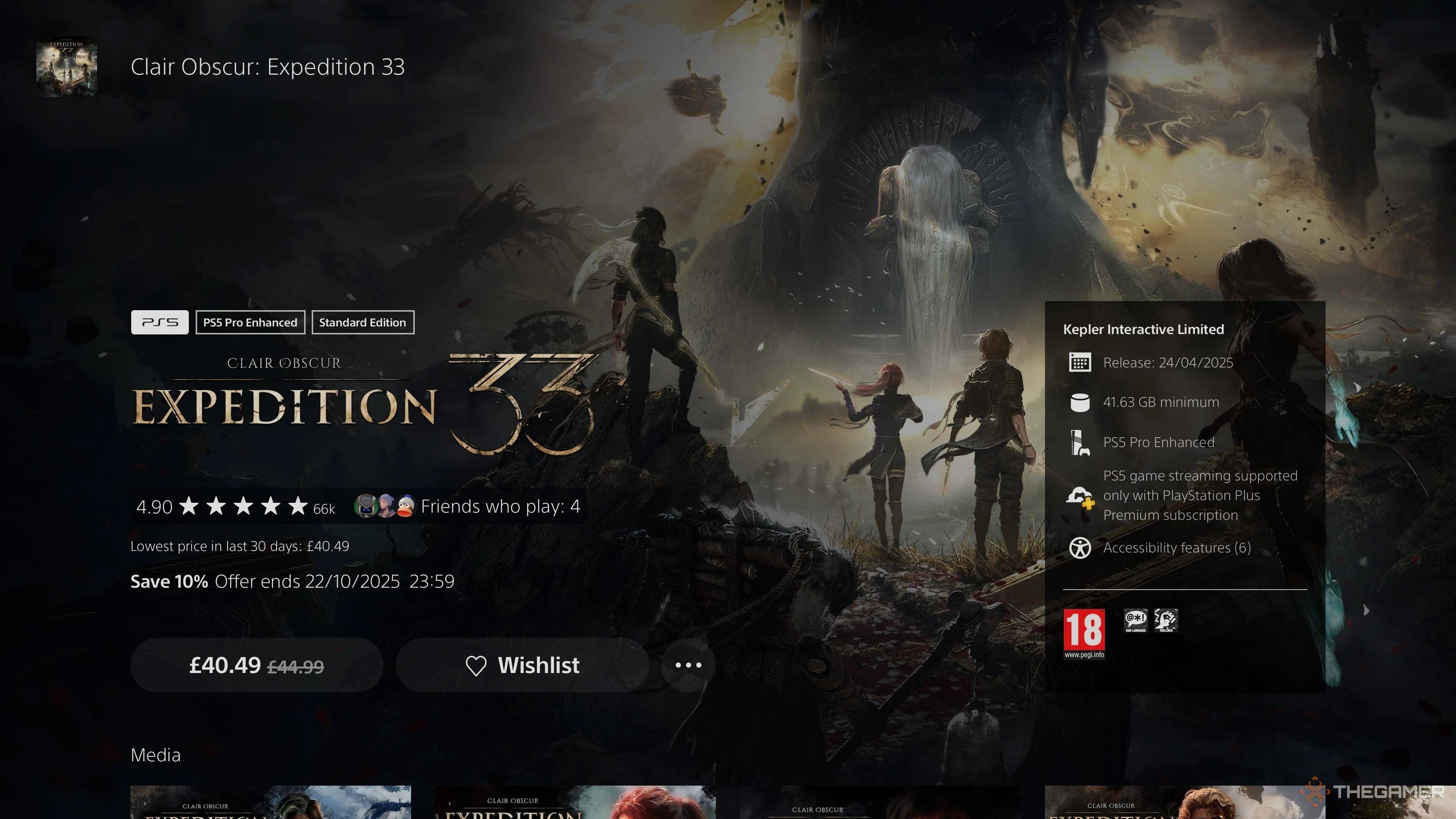 Interface da PlayStation Store mostrando um jogo com a nova etiqueta de melhor preço.