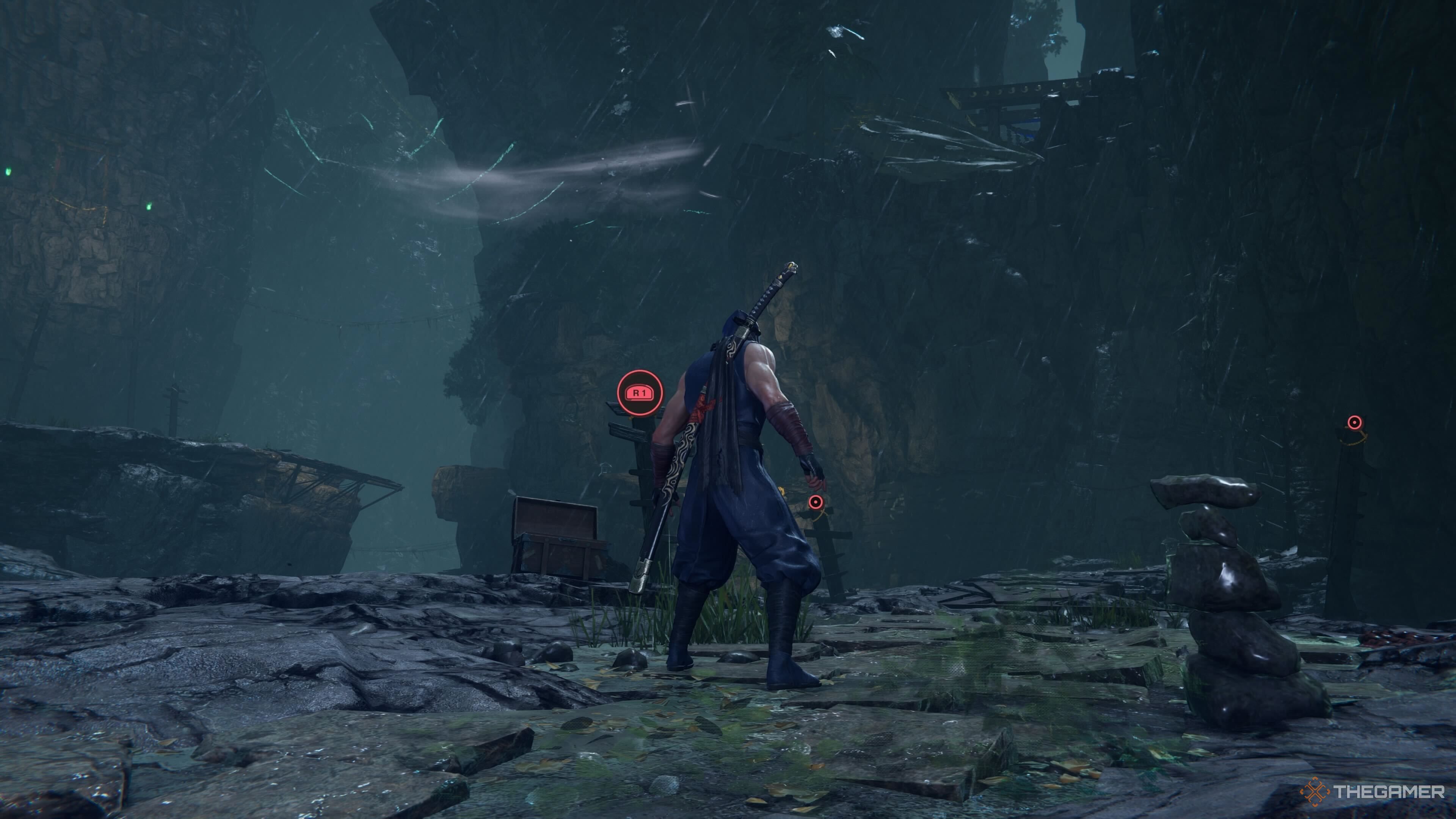 Spotting the Purgatory gate in Chapter 6 of Ninja Gaiden 4.