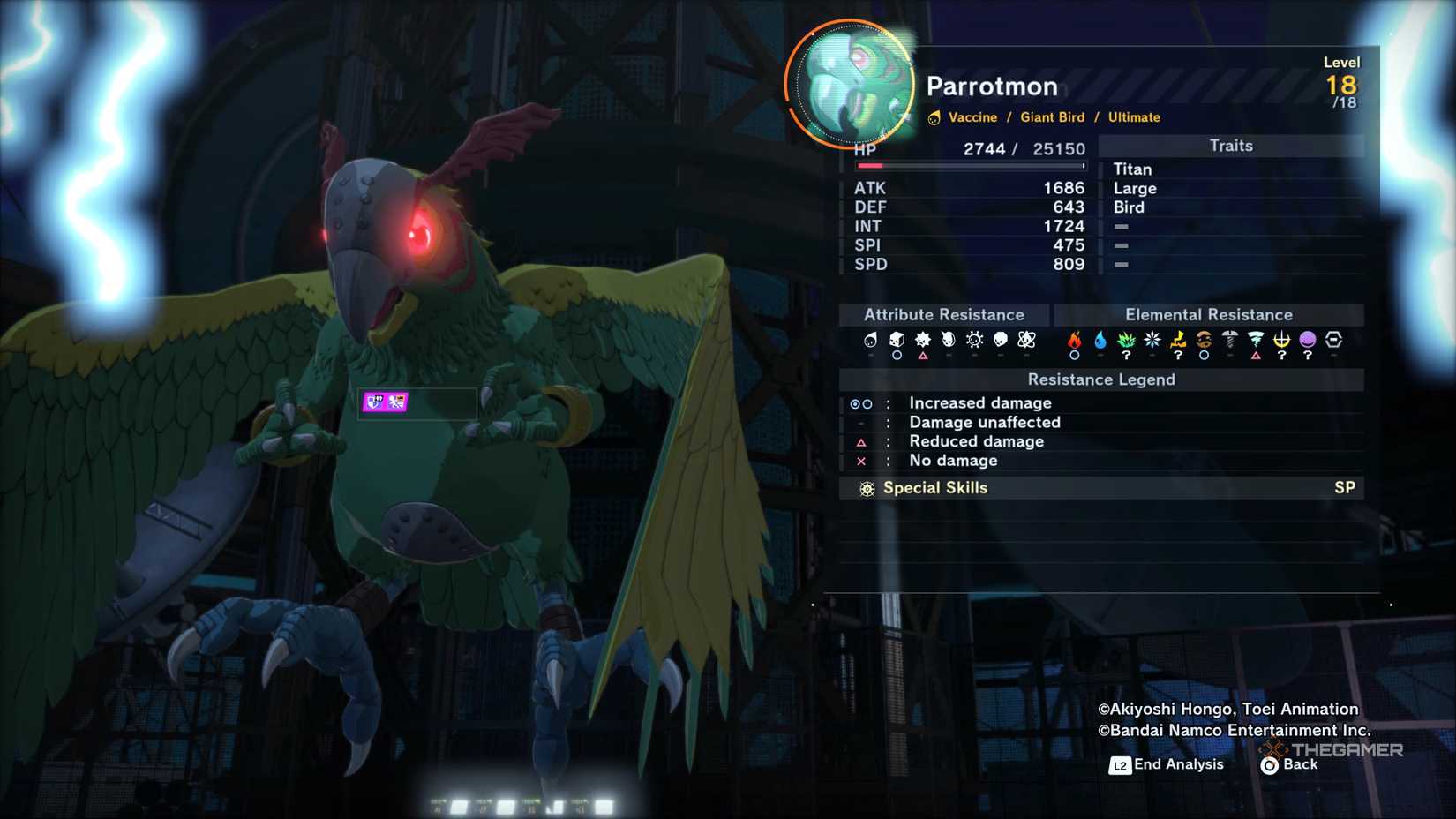 Paratmon's abilities that appear in Digimon Story Time Stranger.