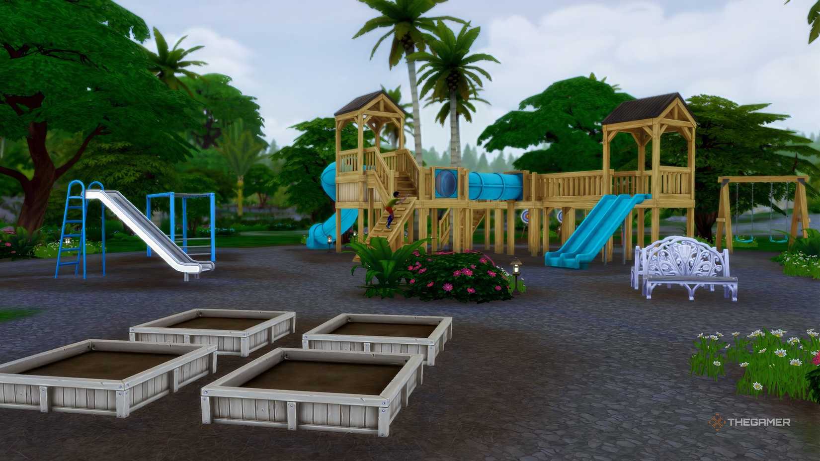 Plumbird Park playground in The Sims 4 Adventure Awaits.