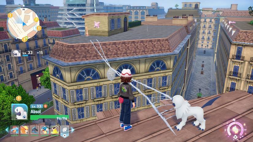 Tap Web to explore rooftops in Pokemon Legends: ZA.