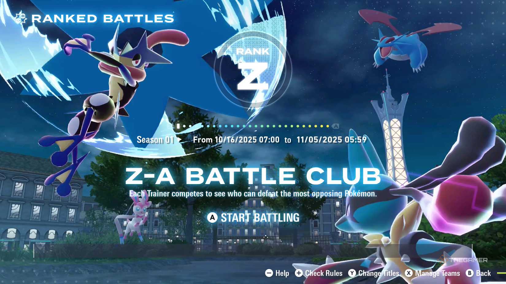 Greninja vs Lucario fighting season in Pokemon Legends za.