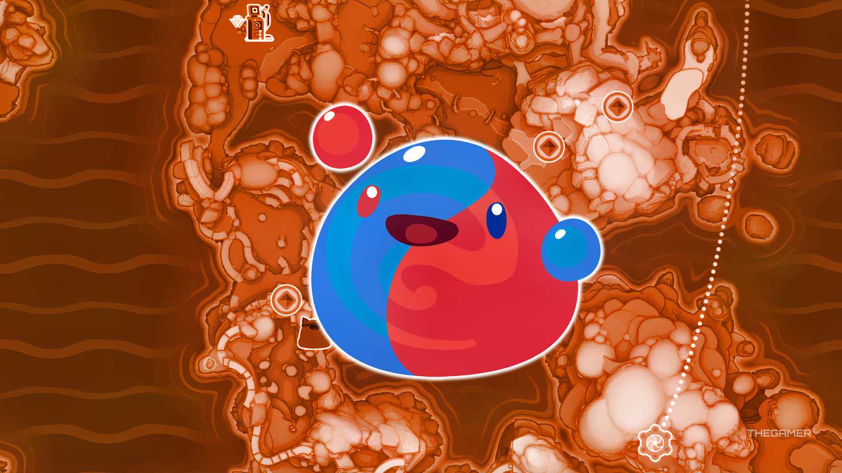Slime Rancher 2 Twin slime collage on a map.