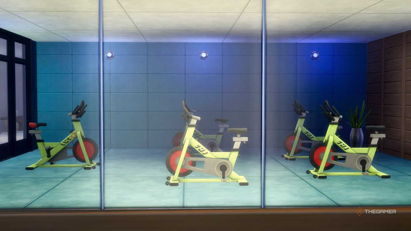 Spin bike in the gym in Sims 4.
