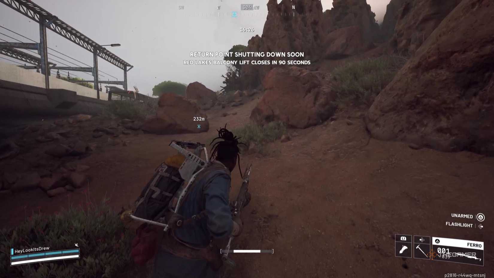 Sprinting in Arc Raiders.