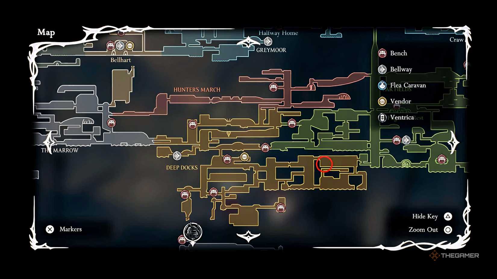 Hollow Knight: Craftmetal location in the Deep Docks of Silksong.