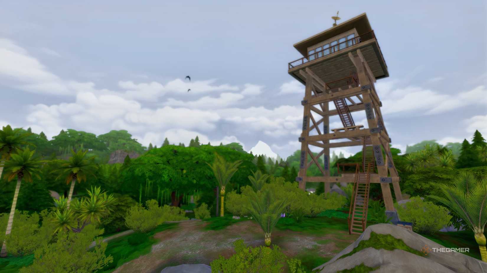 The Fire Tower in The Sims 4 Adventure Awaits.