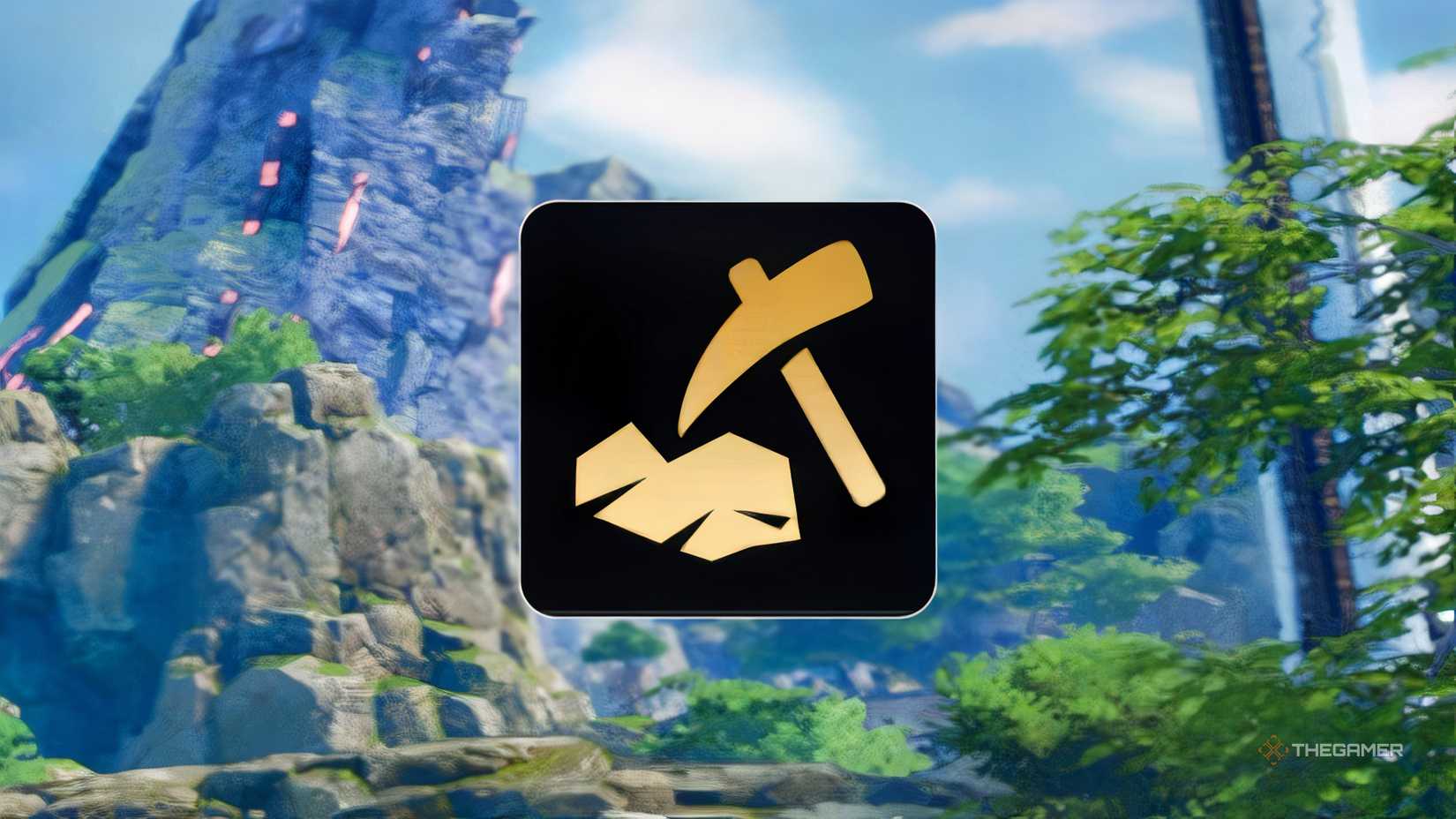 The logo for the life skill Minerology in Blue Protocol Star Resonance in front of an image from the game.