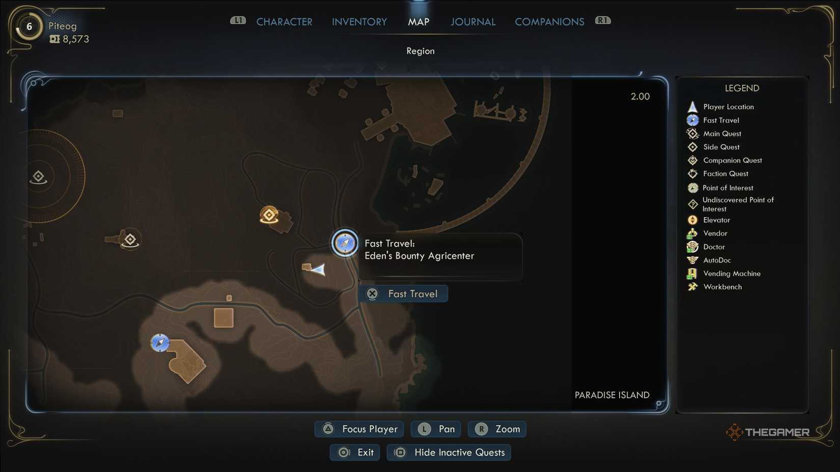 Eden's Bounty Agricenter map location in The Outer Worlds 2.