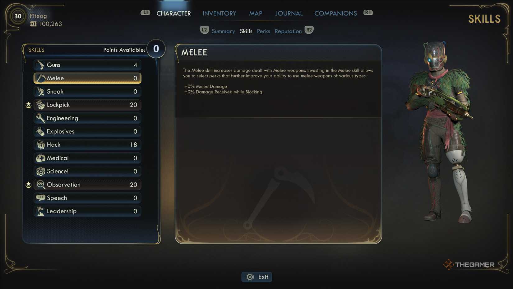 2. This is a melee skill from the list of skills in the outside world.